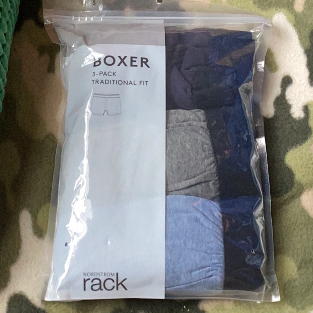 Nordstrom Men's Boxer 3-Pack - Blue, Gray, Black
